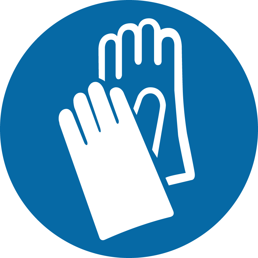 Safety gloves must be worn