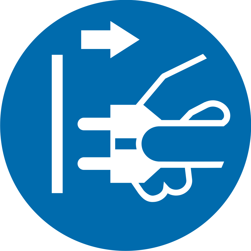 Disconnect mains plug from electrical outlet