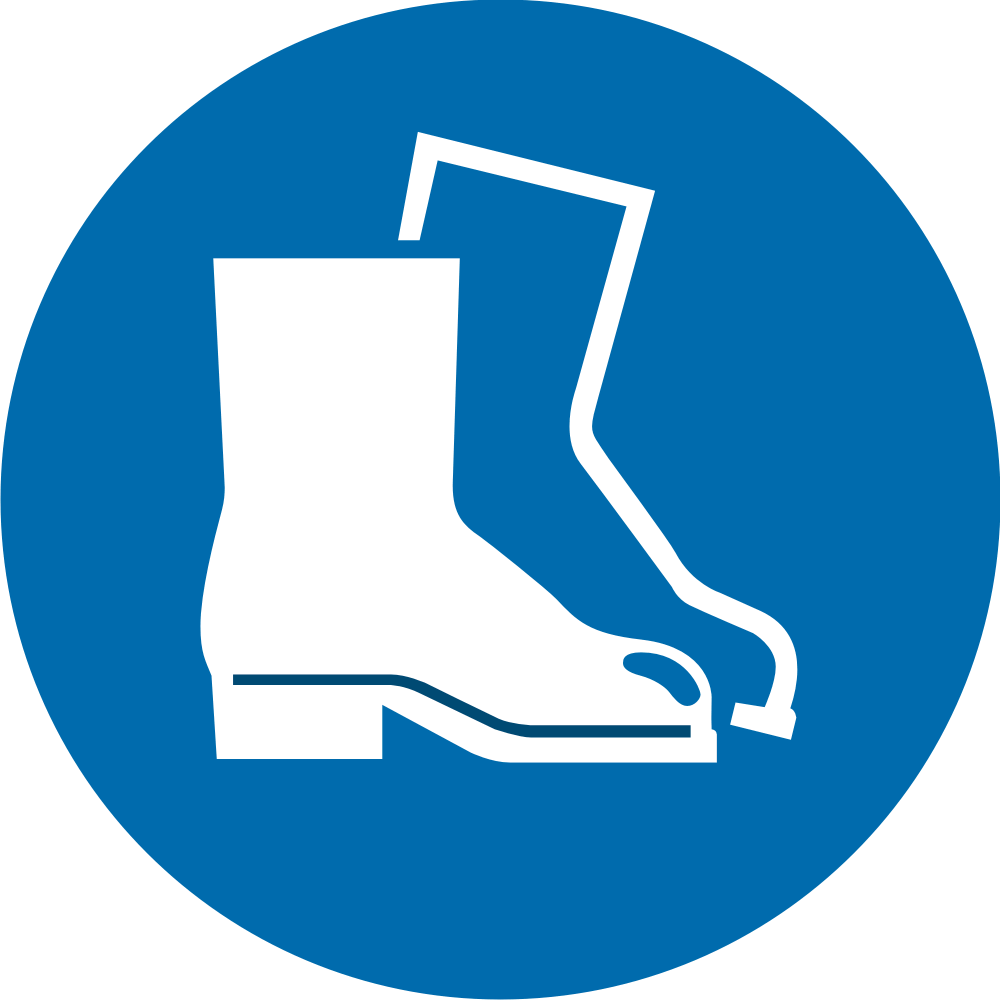 Wear safety footwear