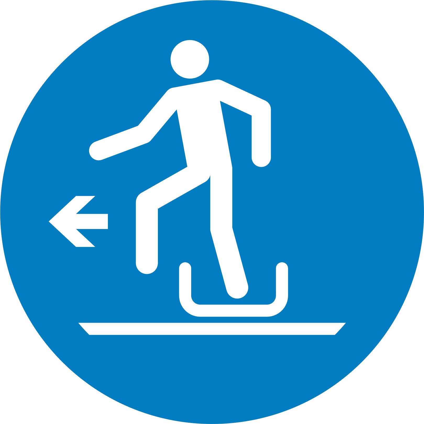 exit sled-toboggan to the left 