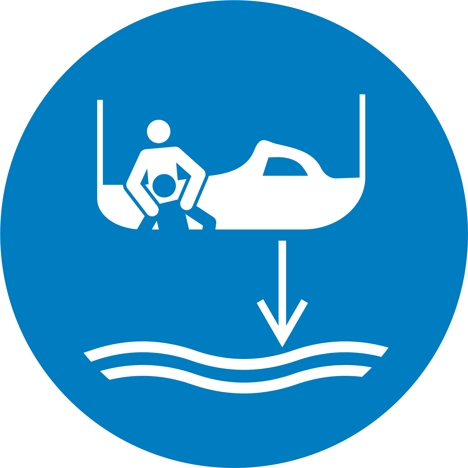 lower the rescue boat to the water  lifeboat launch sequence  