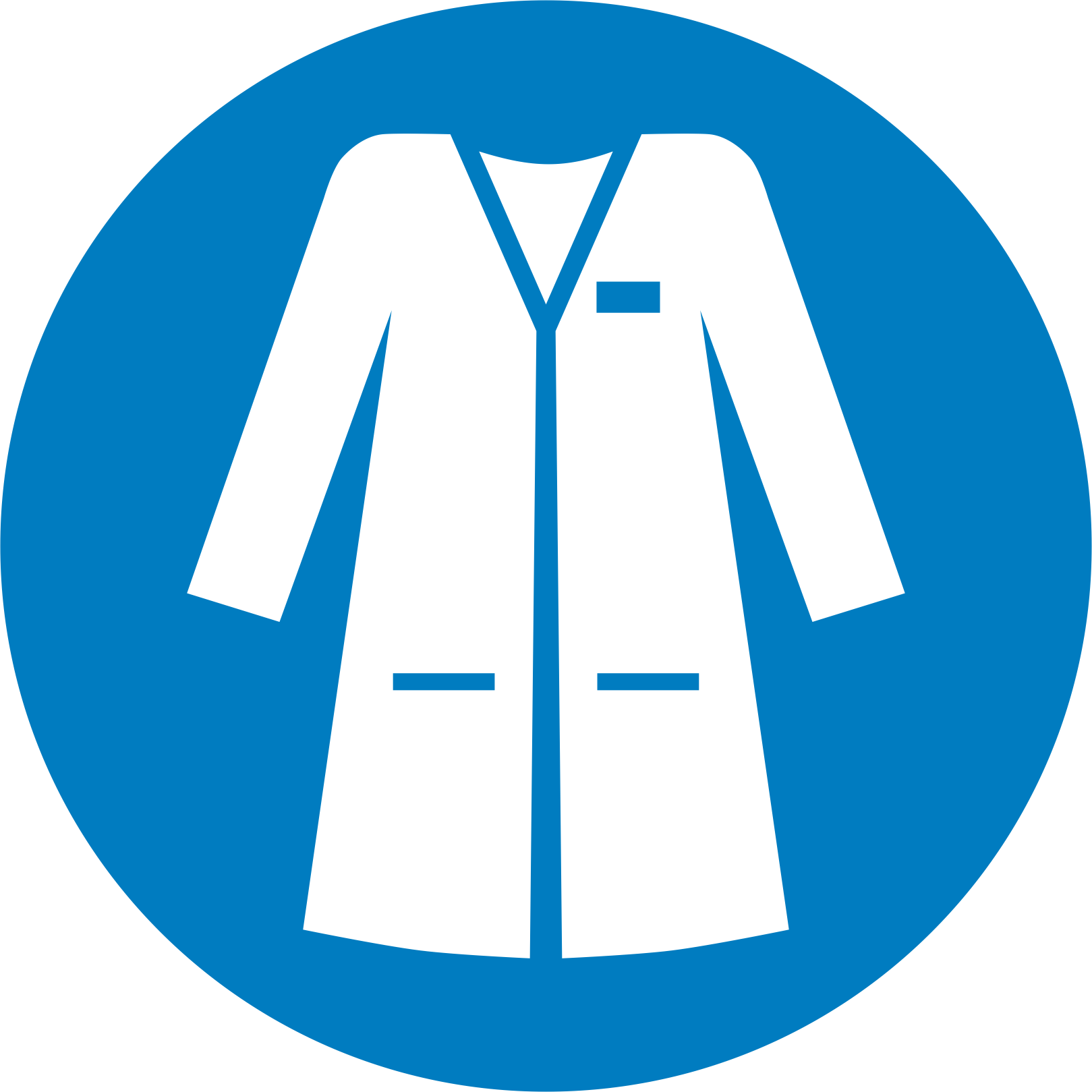 Wear laboratory coat 