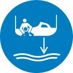 lower the rescue boat to the water  lifeboat launch sequence  