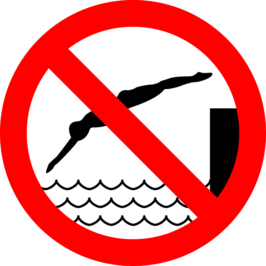 No diving