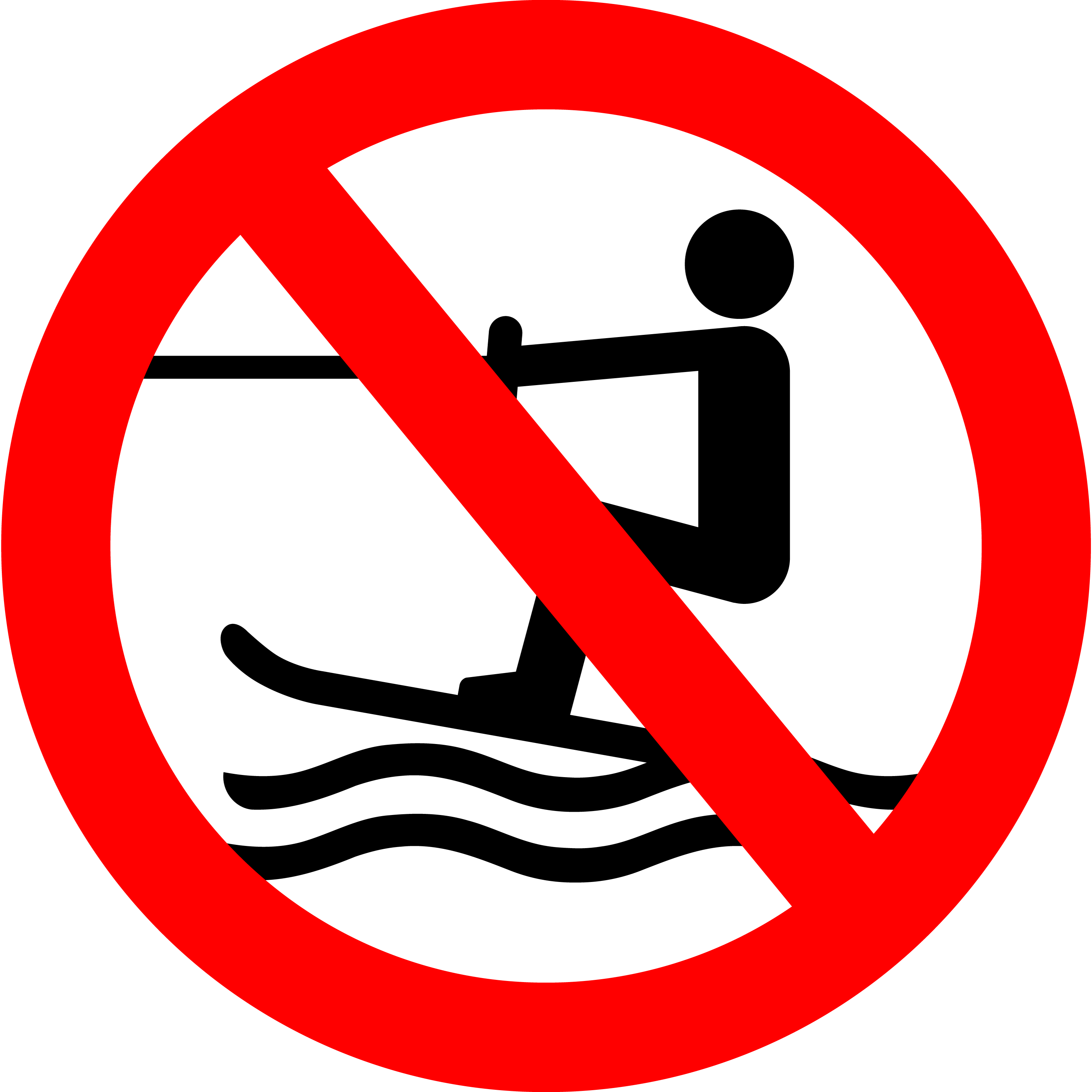 No water skiing