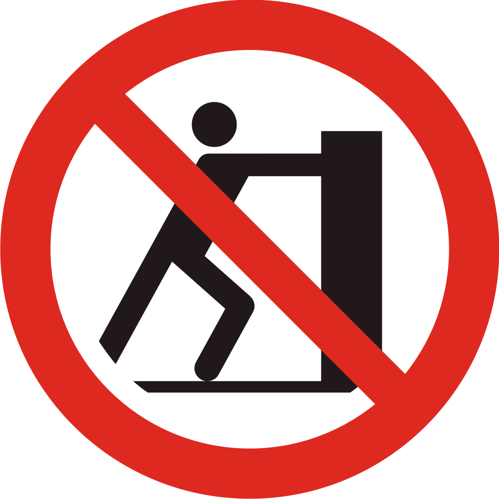 No pushing