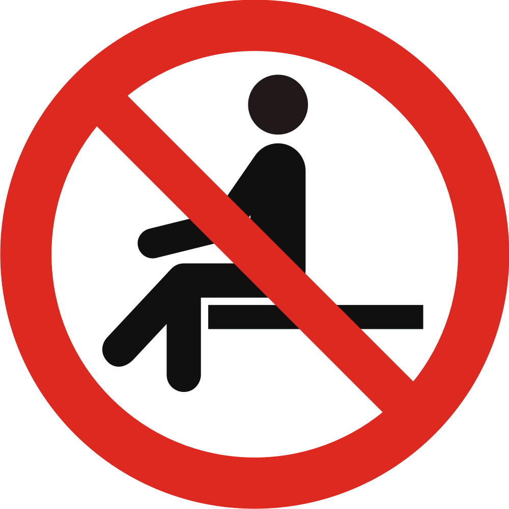 No sitting