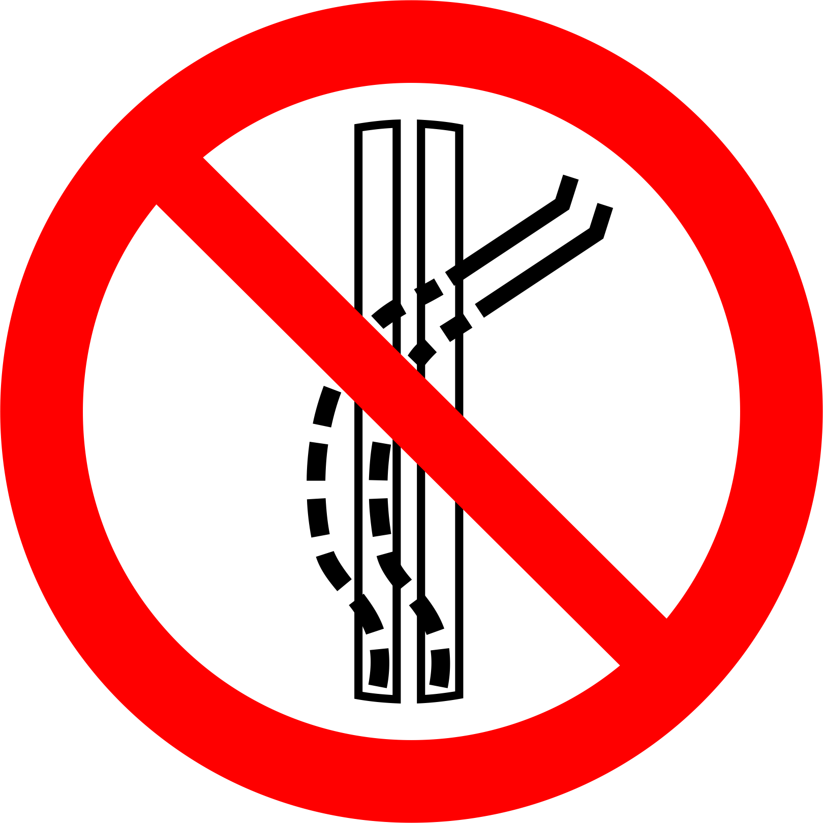 Do not leave the tow-track 
