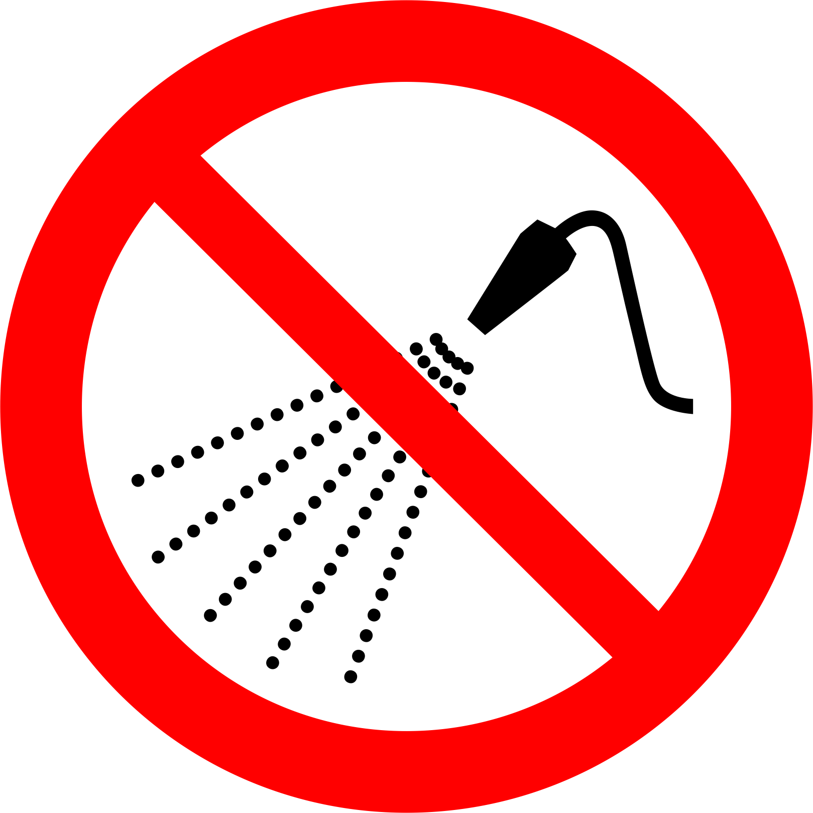 Do not spray with water 