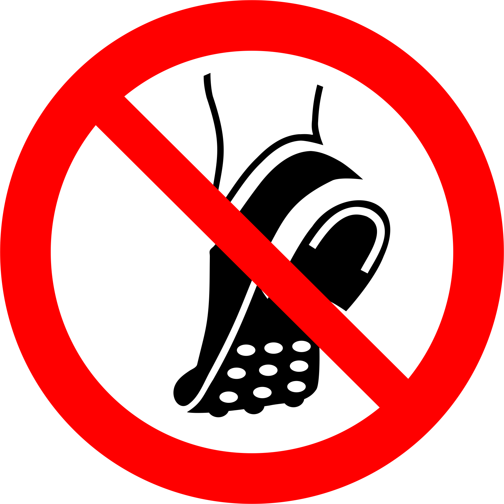 Do not wear metal-studded footwear 