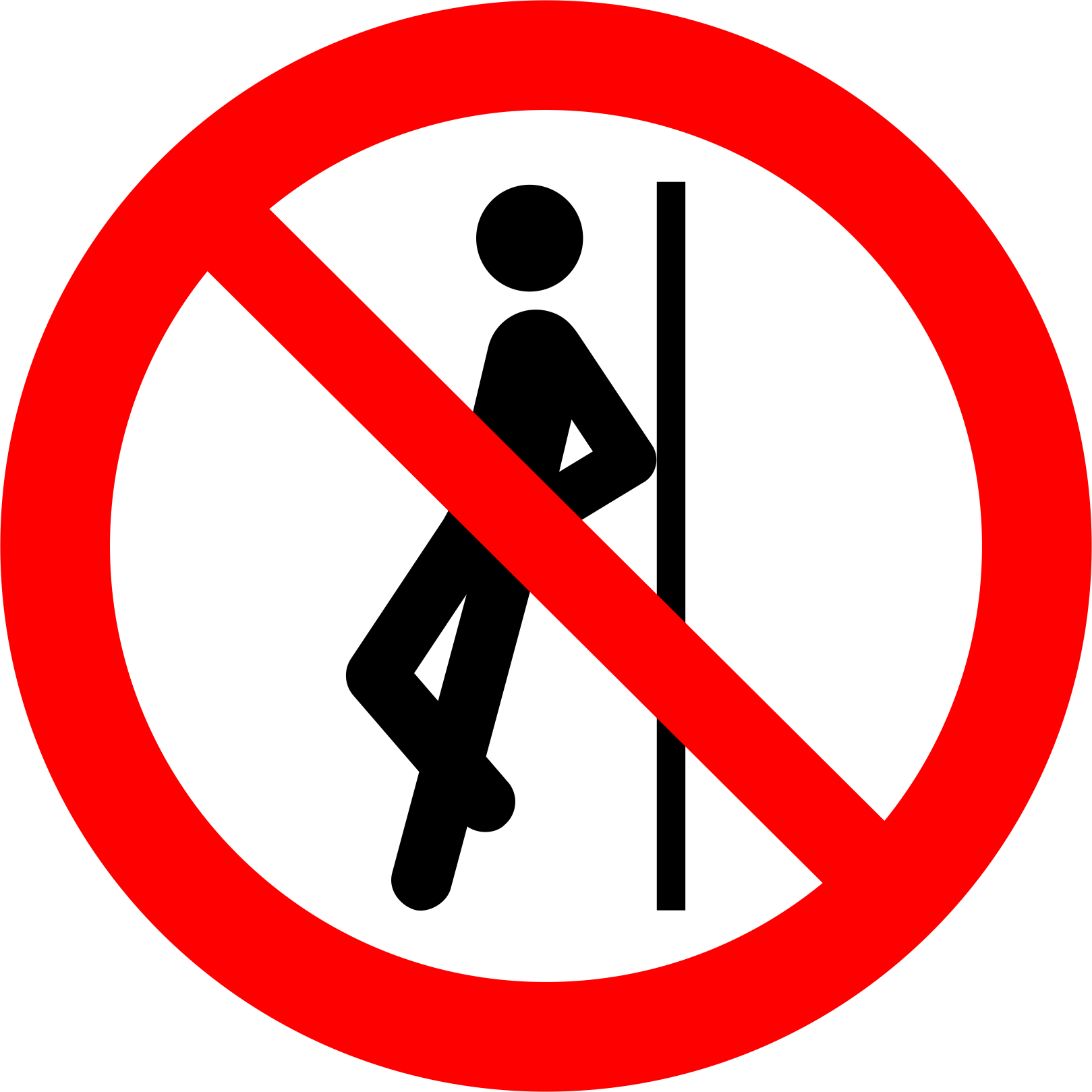 No leaning against 