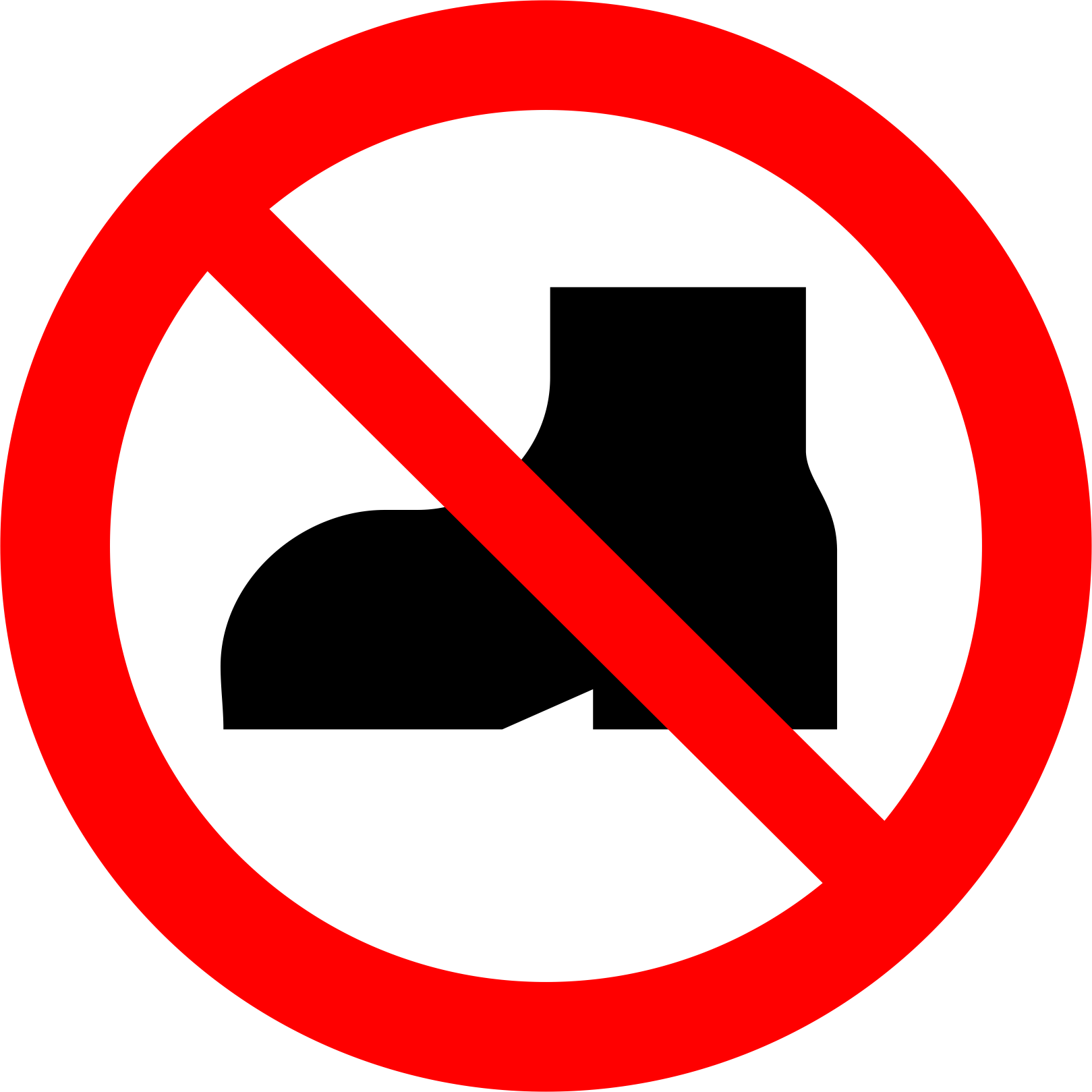 No outdoor footwear 