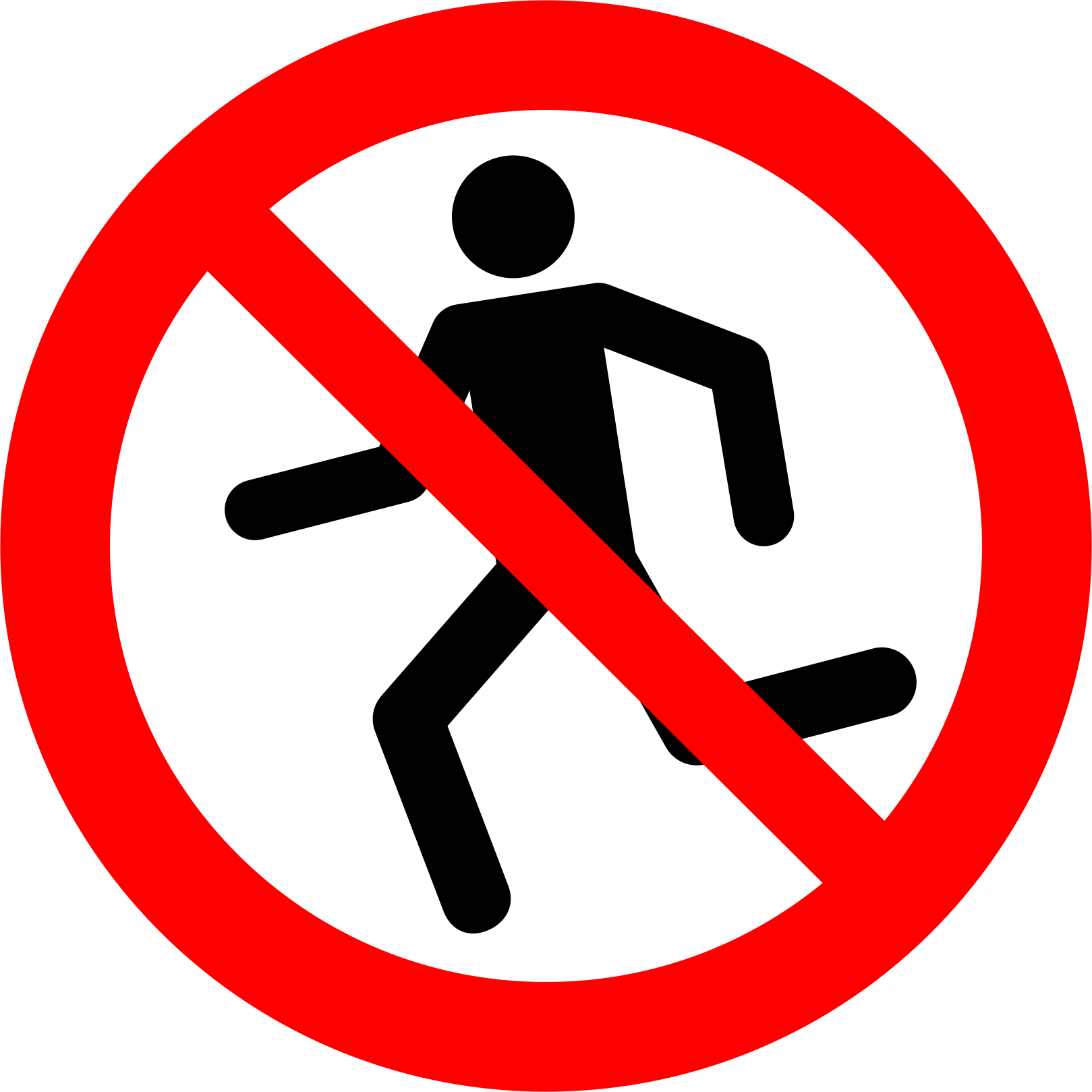 No running 