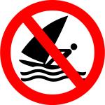 No windsurfing