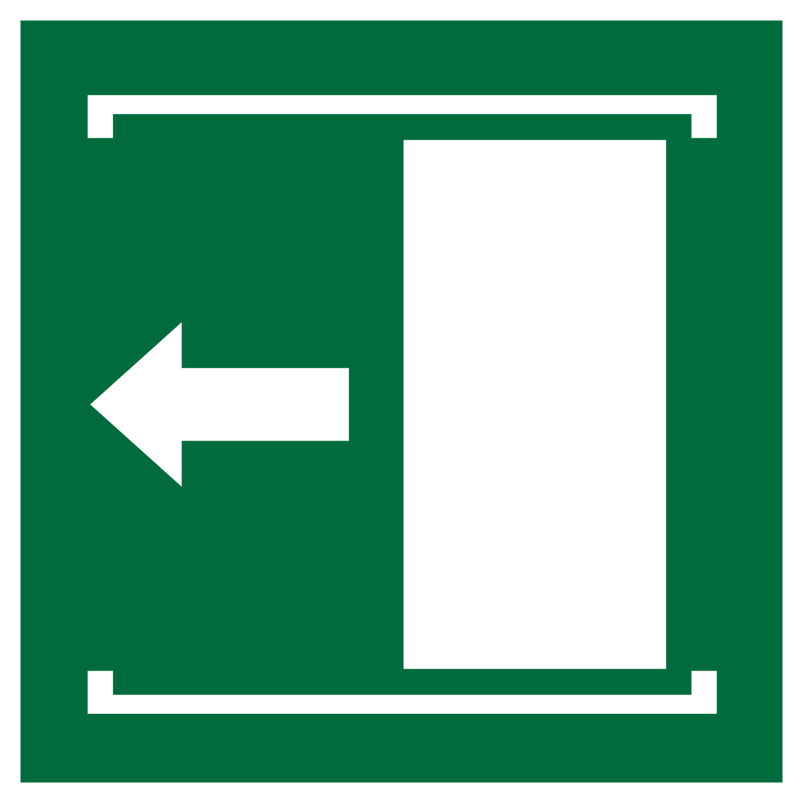 Door slides left to open 