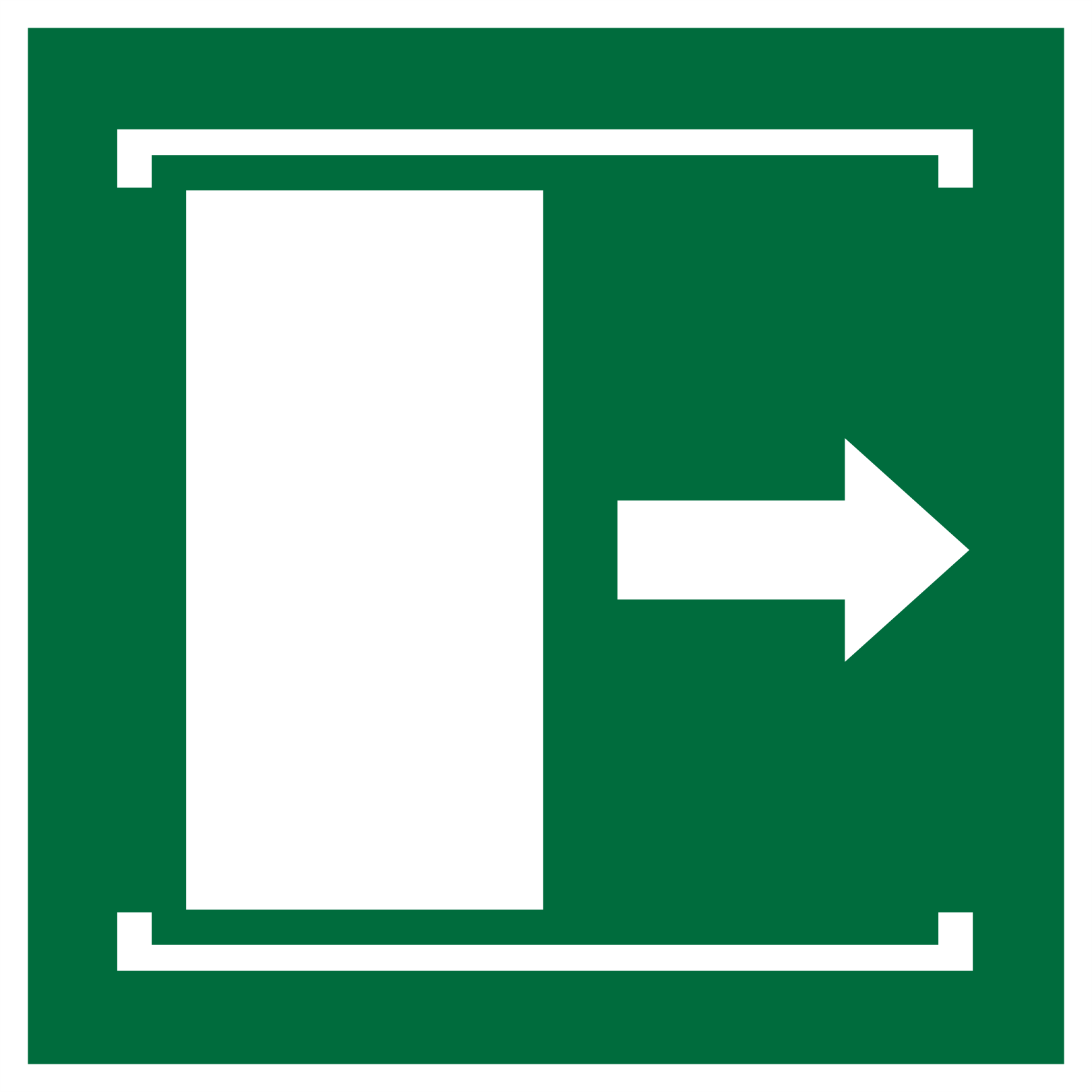 Door slides right to open 