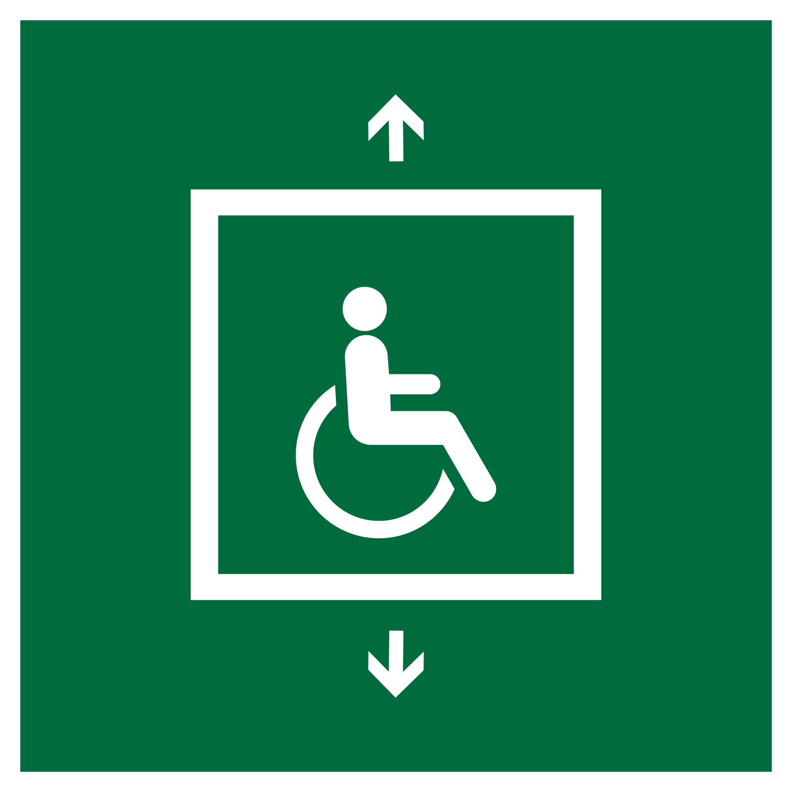 Evacuation lift for people unable to use stairs 