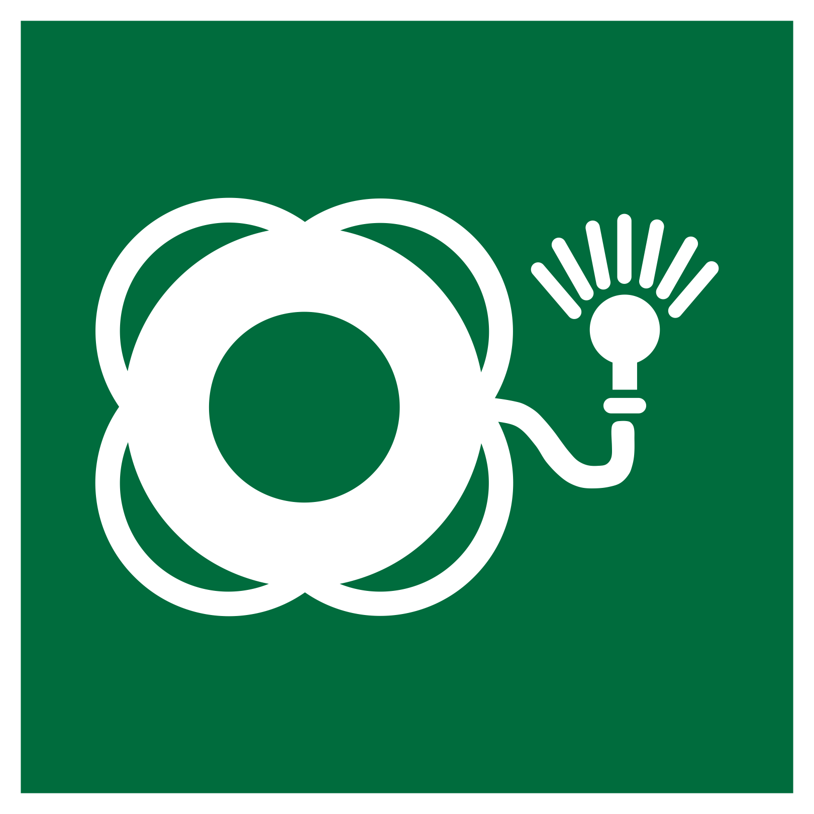 Lifebuoy with light 