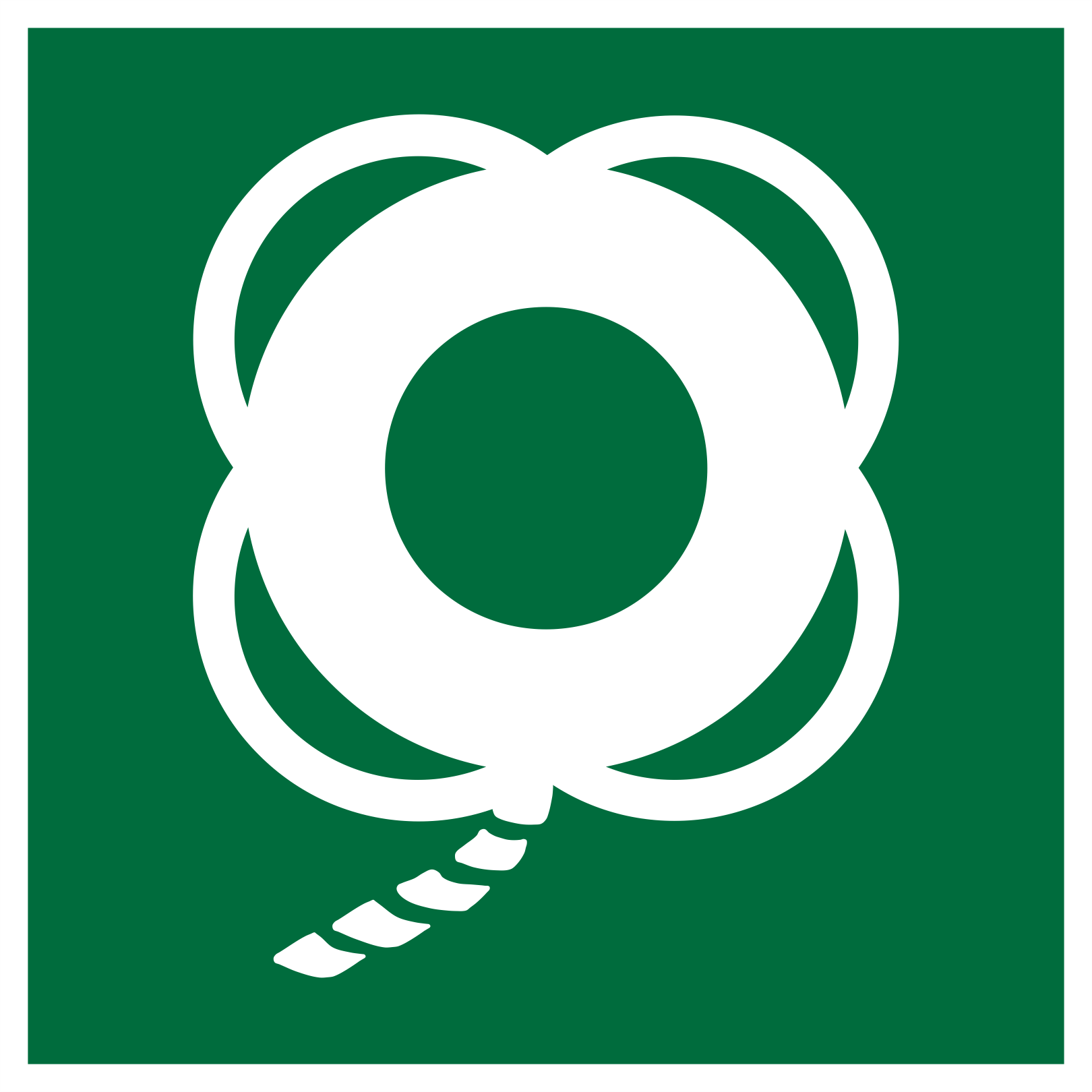 Lifebuoy with line 