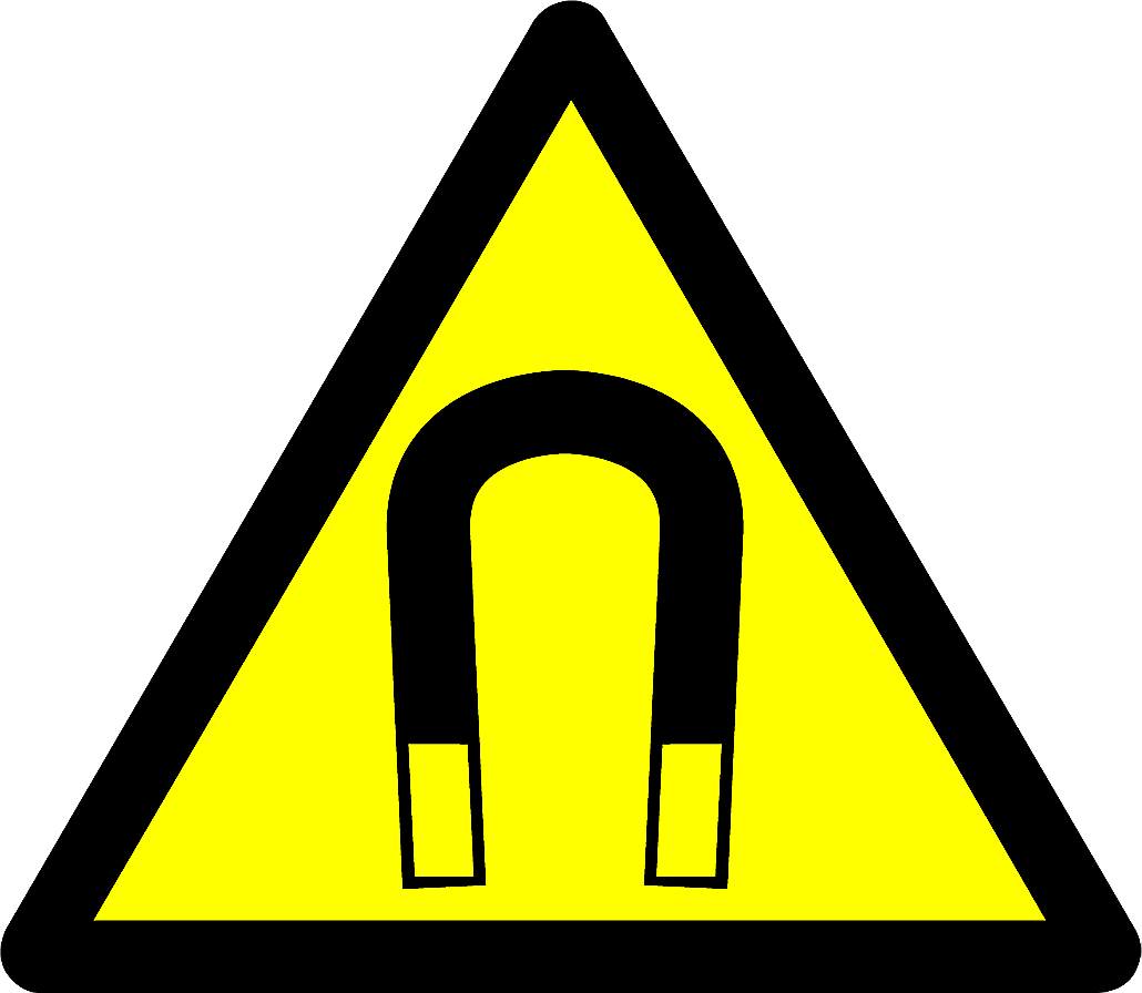 Warning strong magnetic field