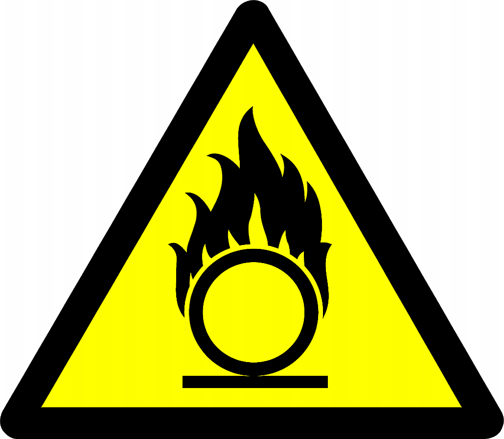 Warning oxidising material