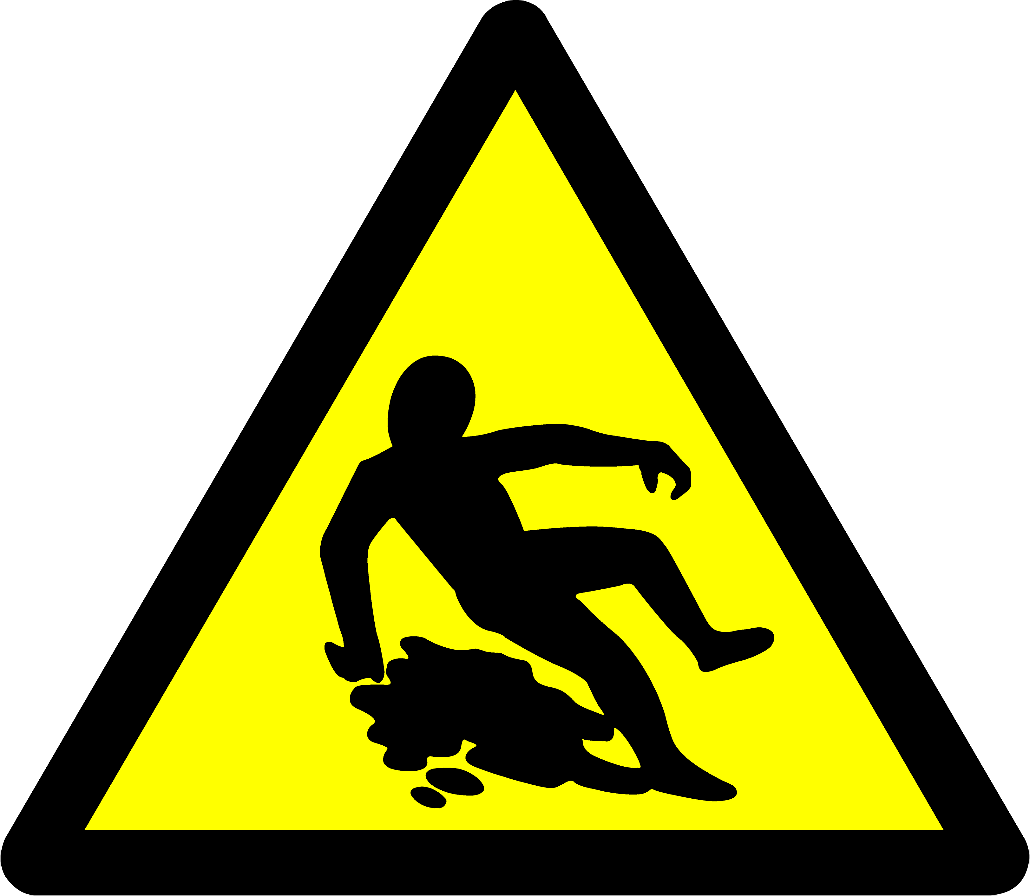 Caution slippery surface