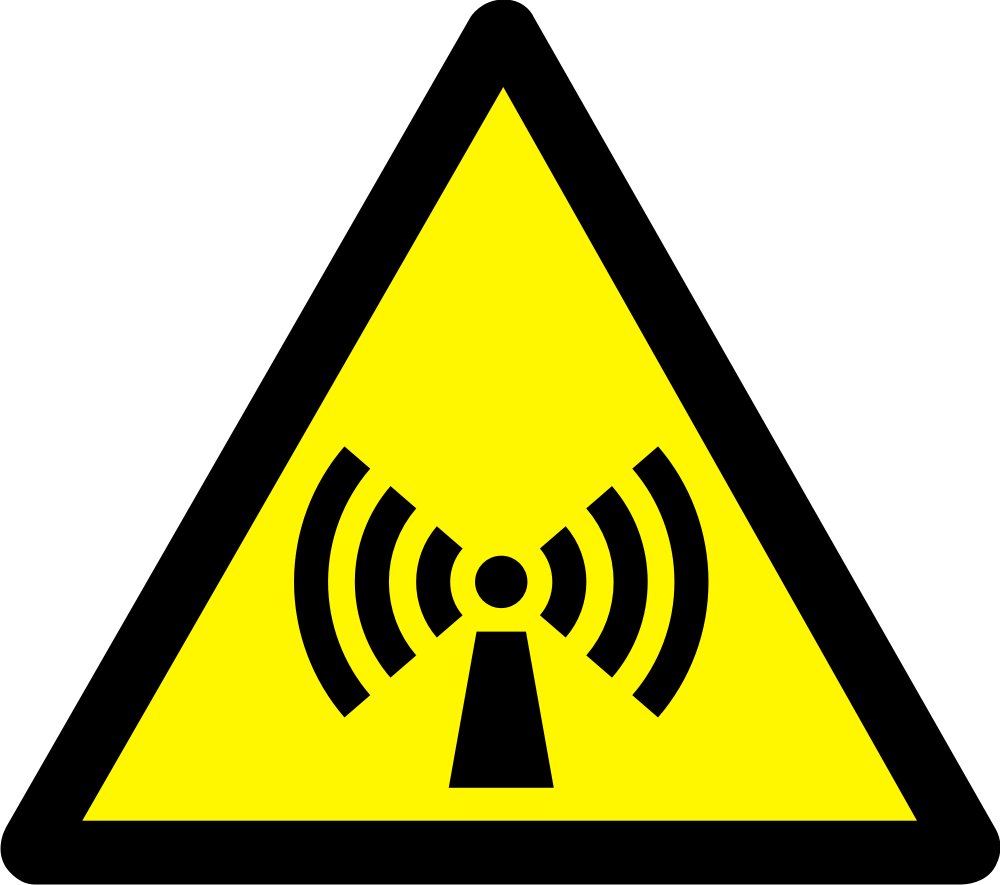 Warning non ionizing radiation