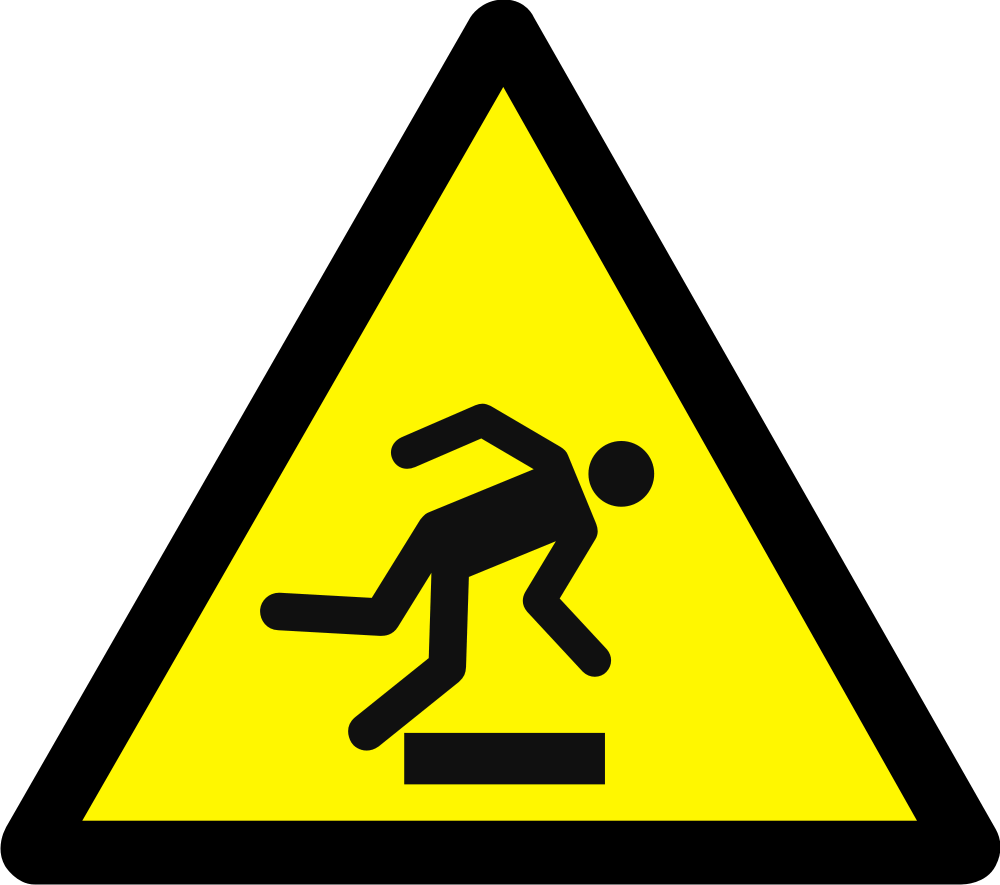 Warning floor level obstacle