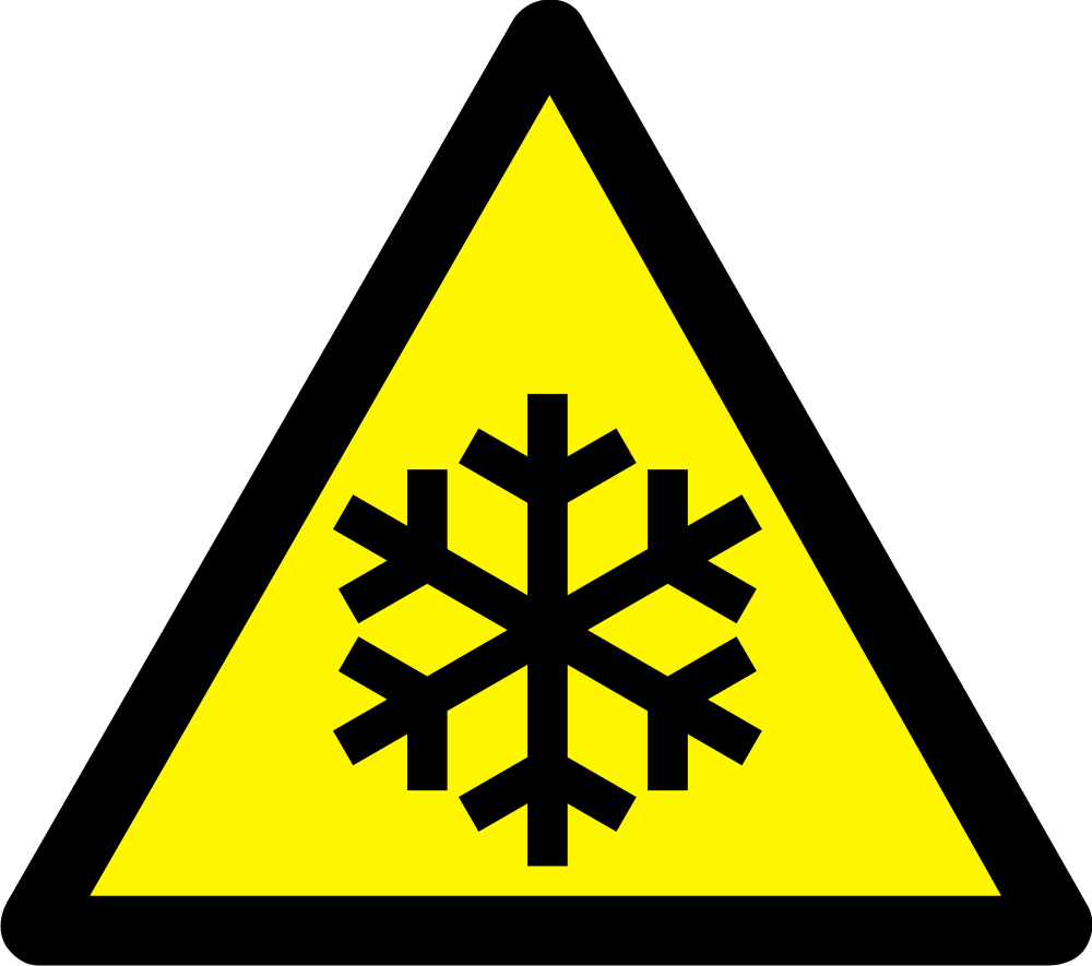 Warning Low temperatures and freezing conditions