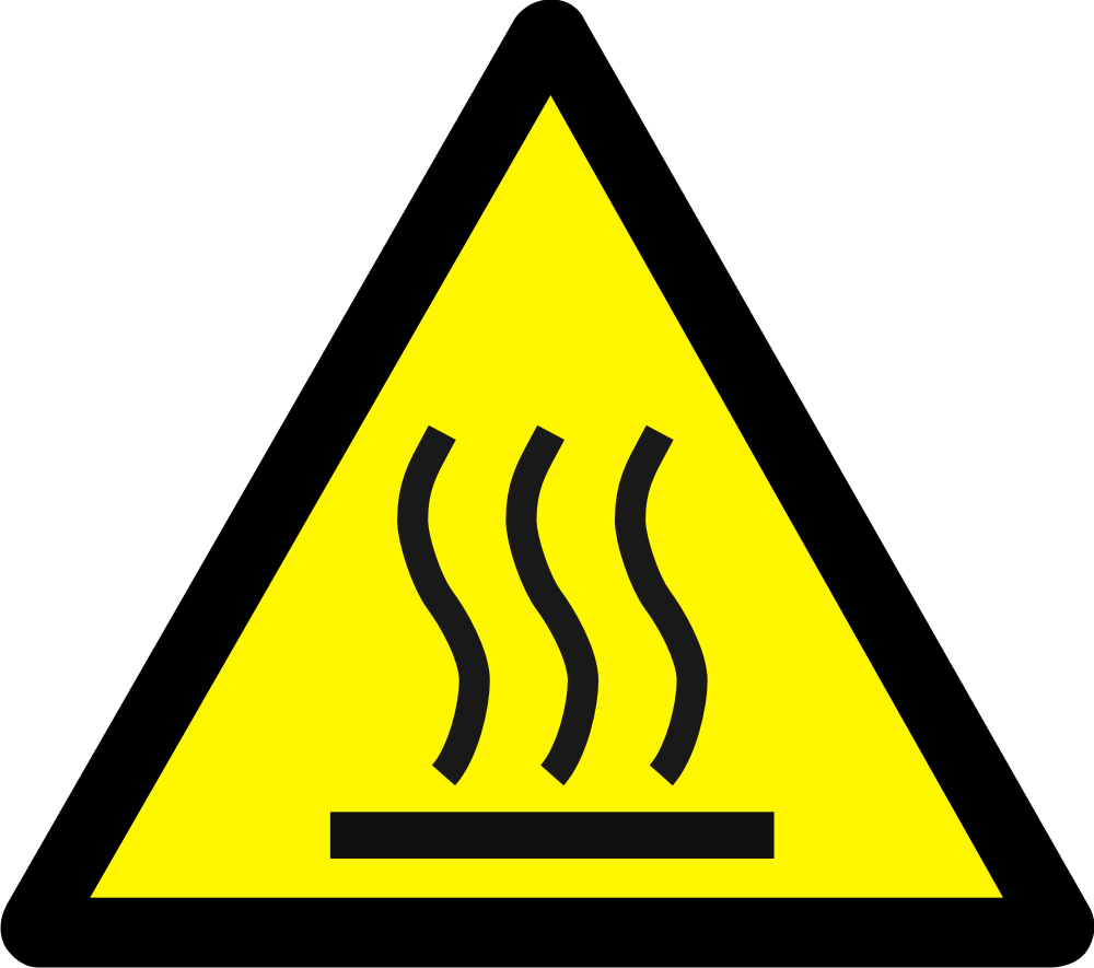 Danger hot surface