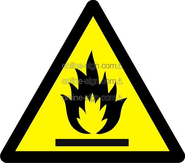 Warning flammable material