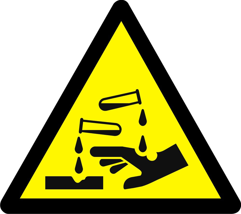 Warning Corrosive substance