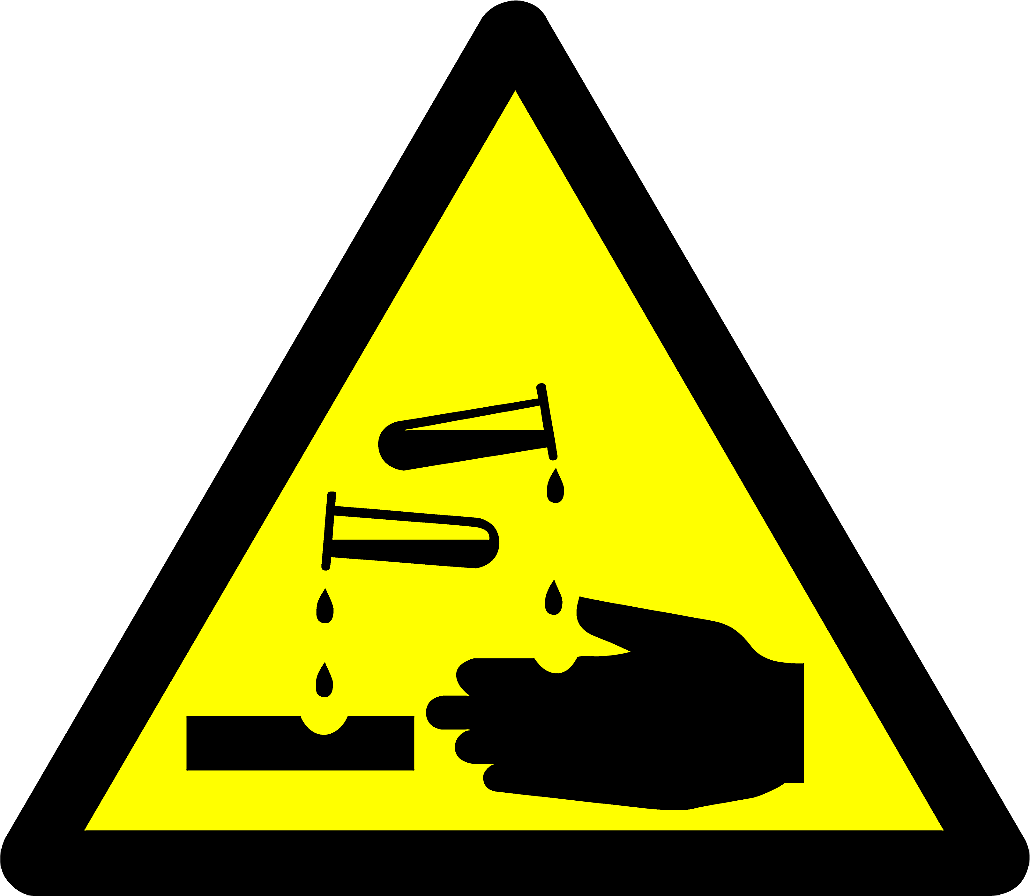 Caution corrosive substance