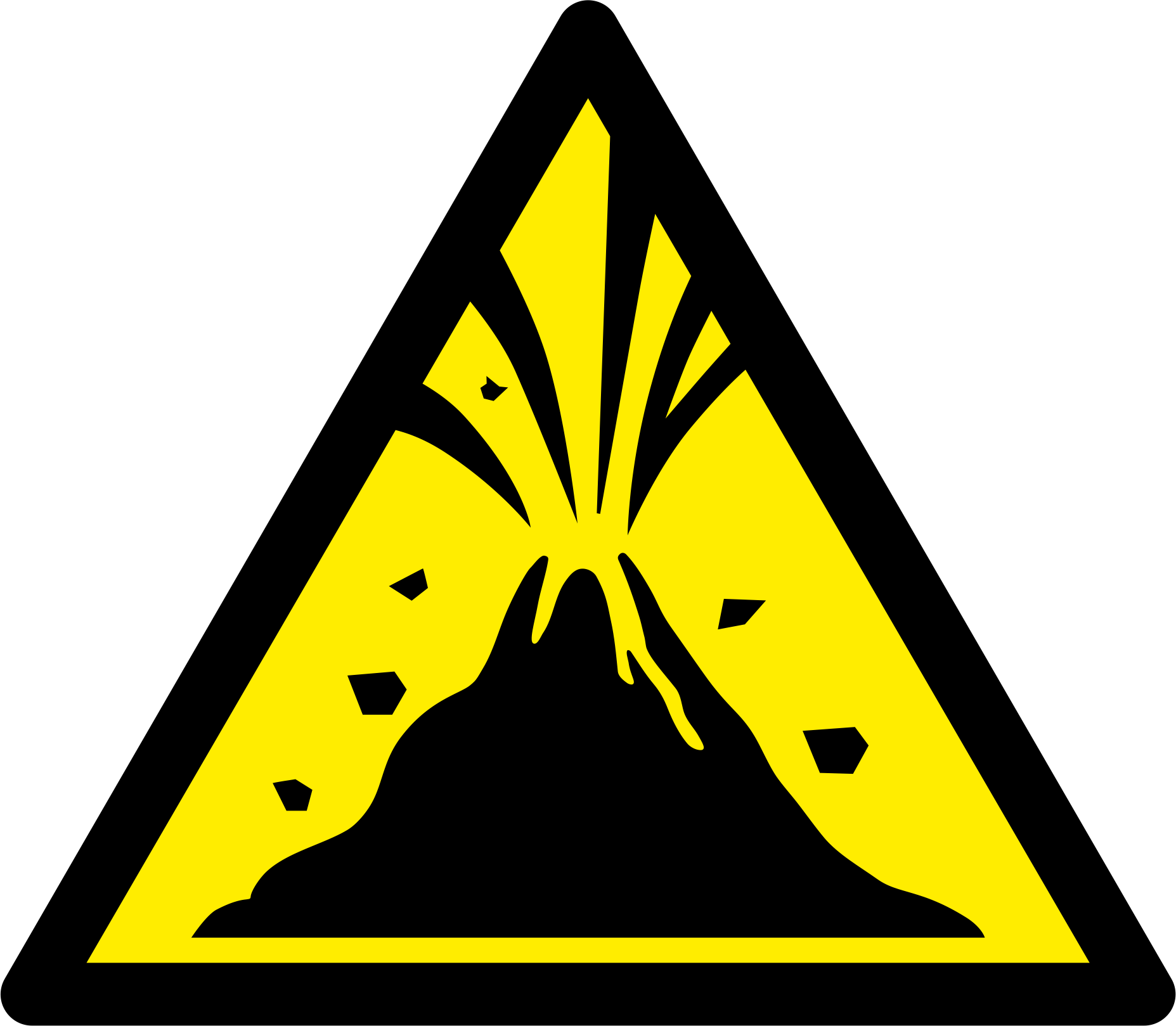 Active volcano zone 