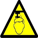 Caution fixed overhead hazard