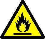 Warning flammable material