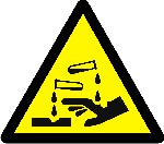 Warning Corrosive substance